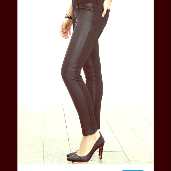Banana Republic Faux Leather Front Pants! - Picture 1 of 8